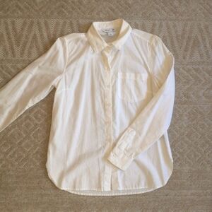Old Navy 100% cotton button-up white shirt NWOT